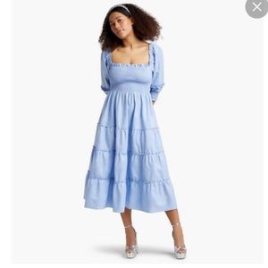 The Nesli Nap Dress - light blue glitter check